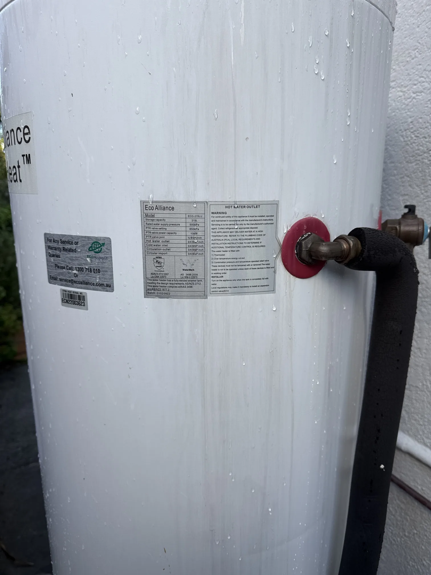 Hot water system serviced in Rosebery 2018, March 2026