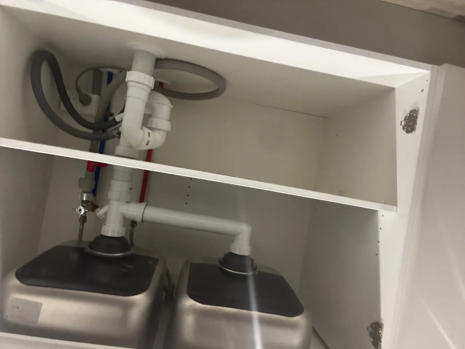 New under-sink drain pipework after a leak on a Mr Splash emergency job in Blacktown