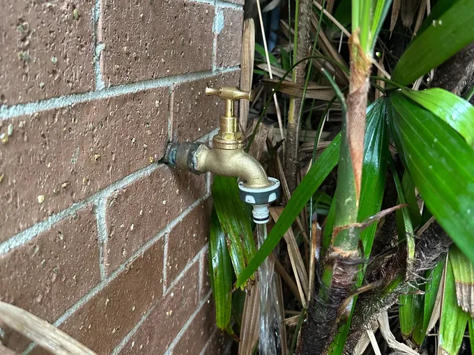 New garden tap run to check the water flow in Macquarie Fields