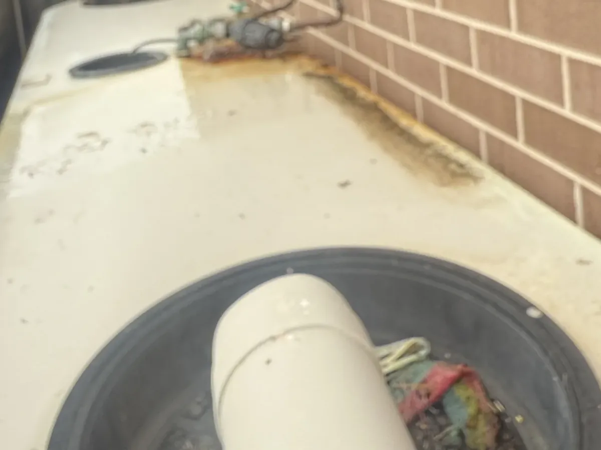 Inlet opening on top of a rainwater tank in Jordan Springs