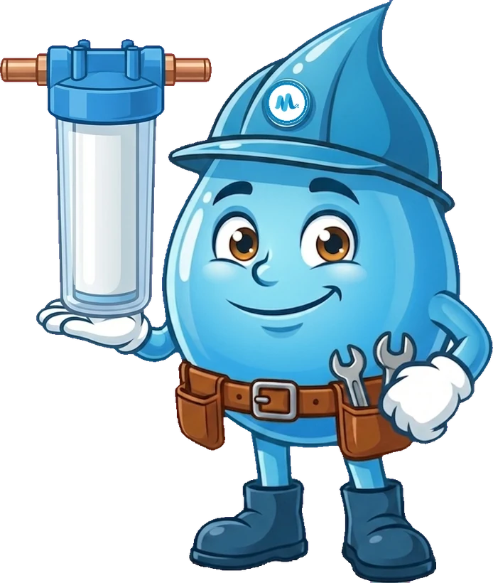 Splashy presenting a whole house filter housing