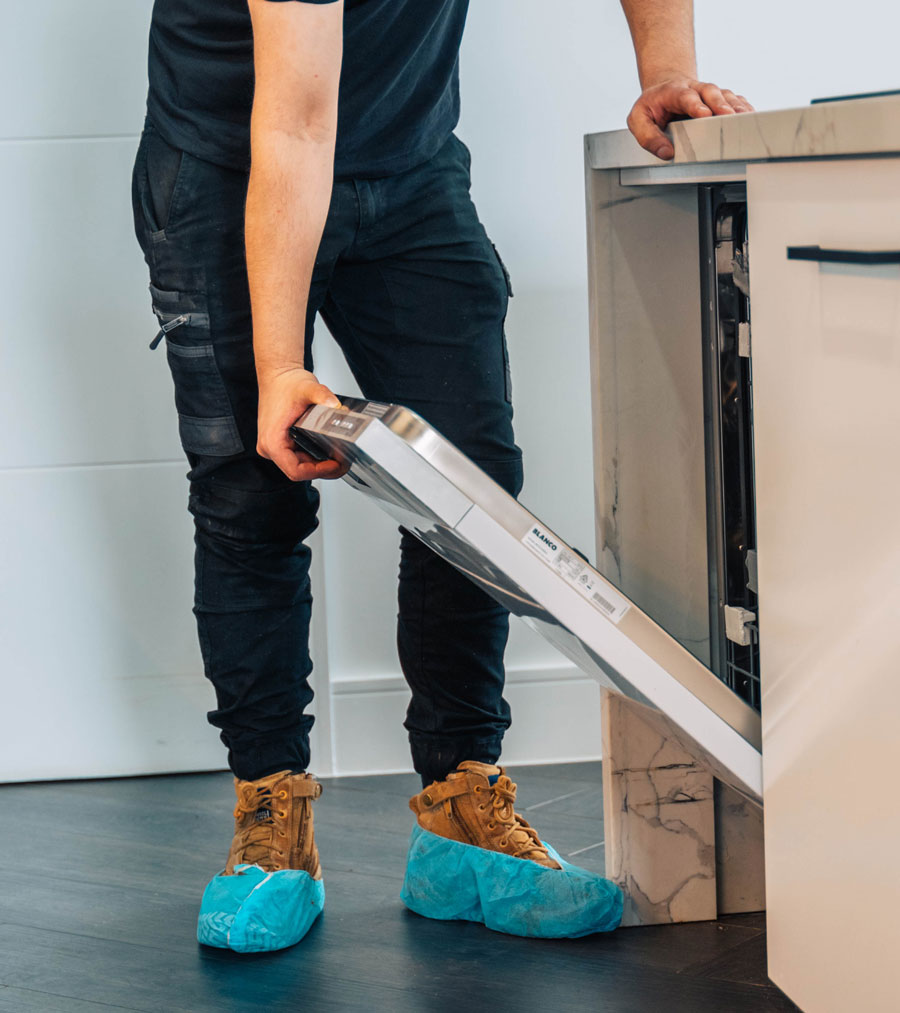 residential dishwasher installation