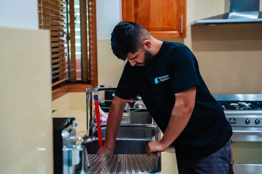 Blocked kitchen sink clearing