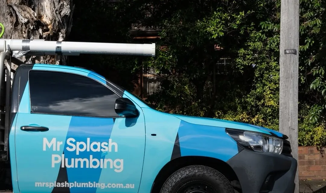 The Mr Splash Plumbing ute parked on a Sydney street