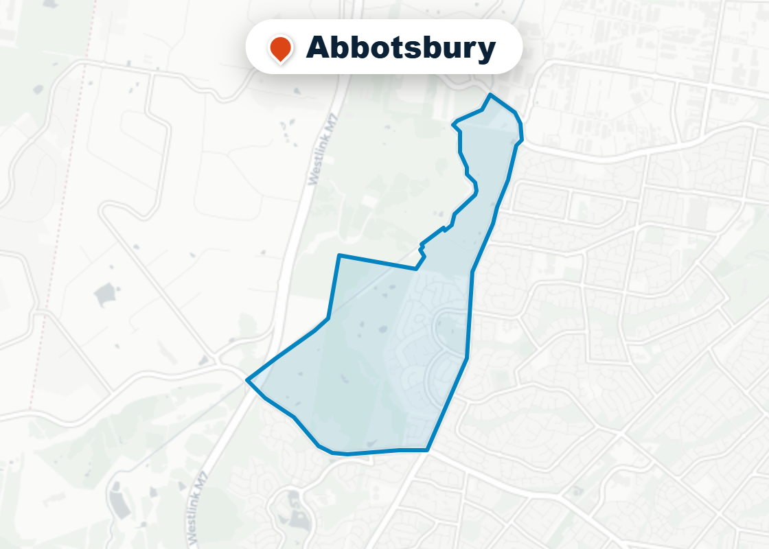 Map of Mr Splash plumbing service area in Abbotsbury