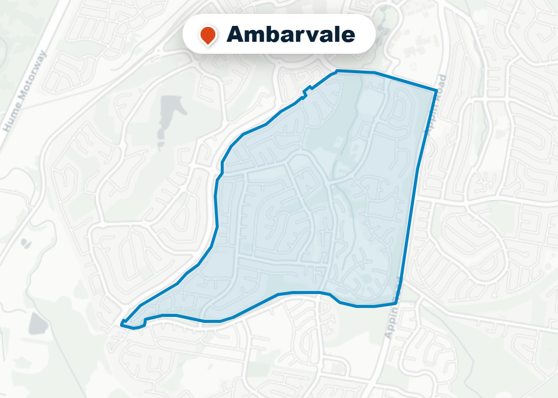 Map of Mr Splash plumbing service area in Ambarvale