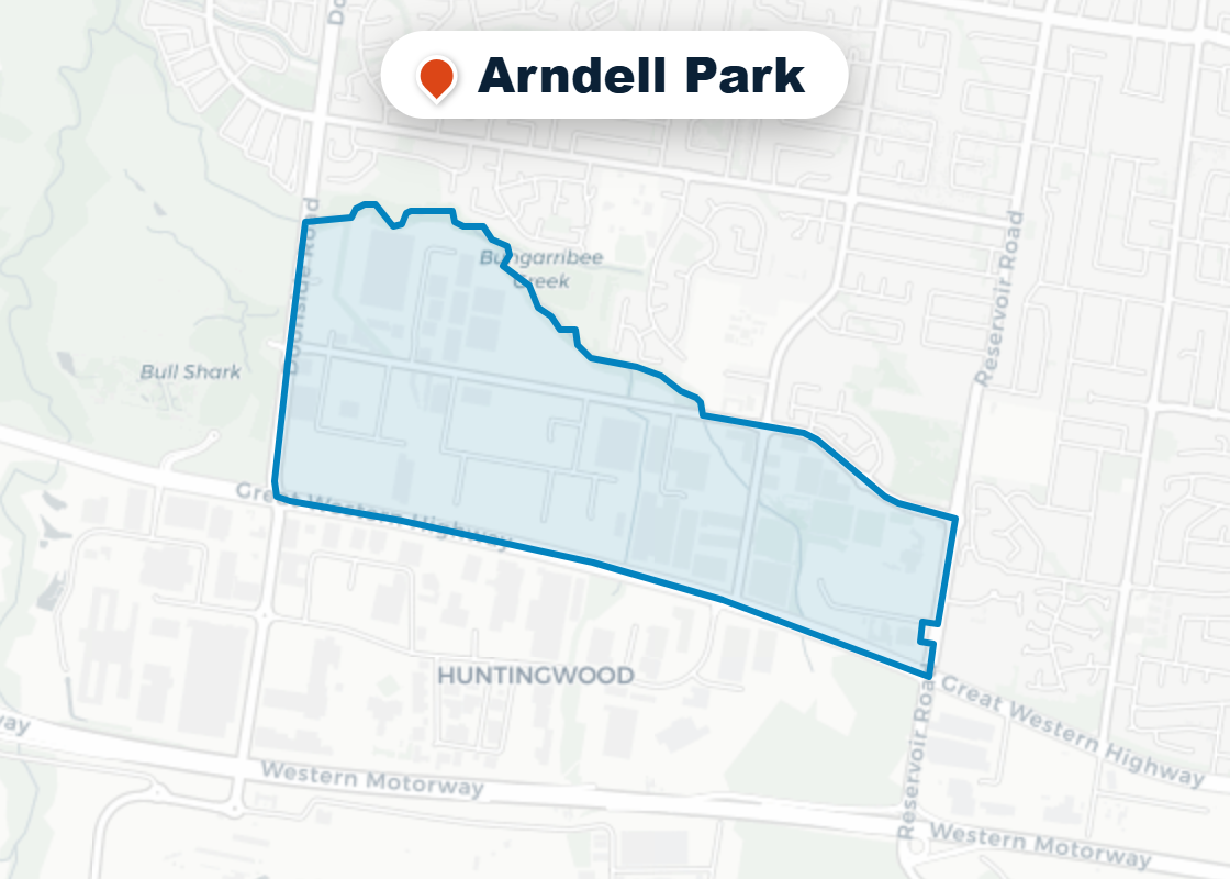Map of Mr Splash plumbing service area in Arndell Park