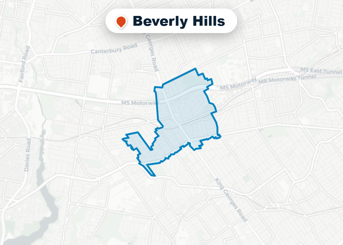 Map of Mr Splash plumbing service area in Beverly Hills