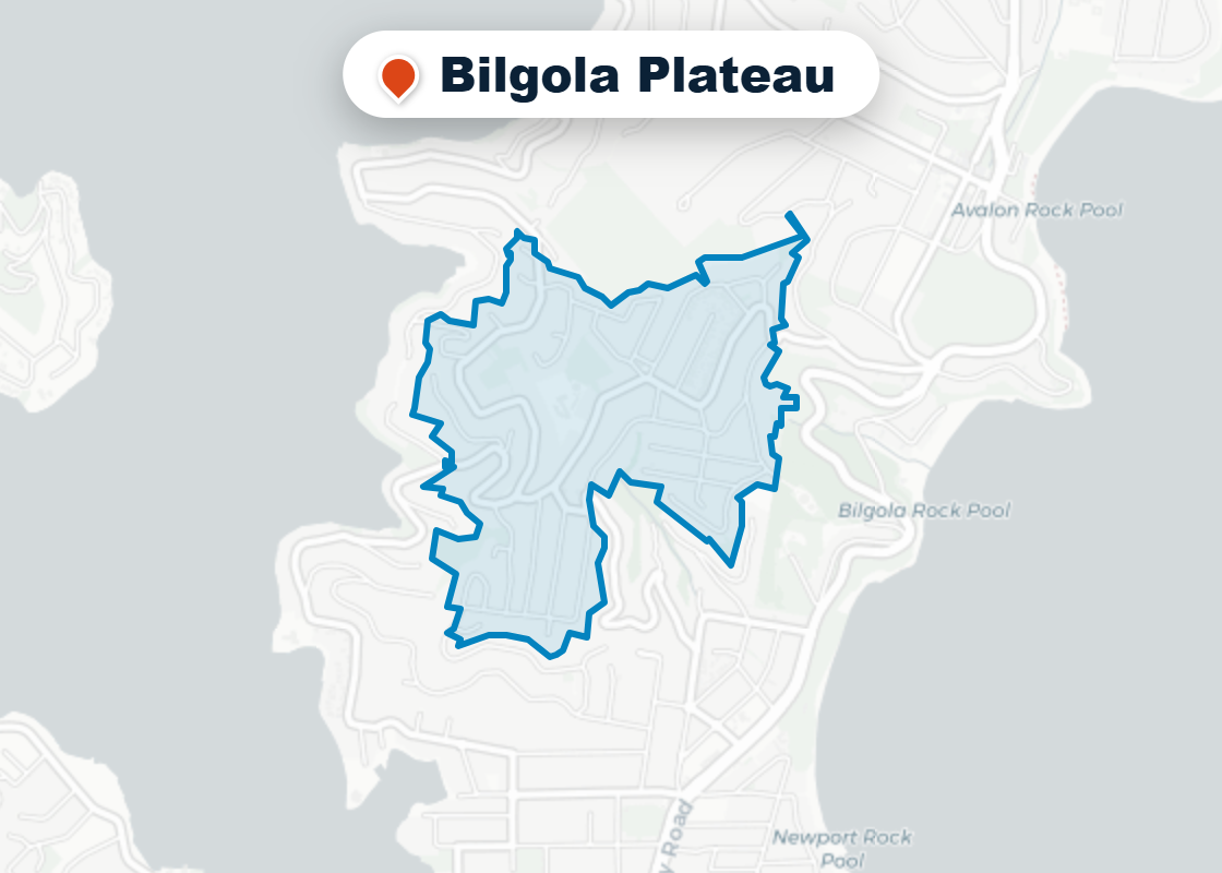 Map of Mr Splash plumbing service area in Bilgola Plateau