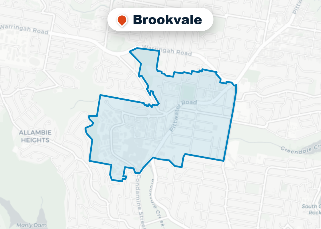 Map of Mr Splash plumbing service area in Brookvale