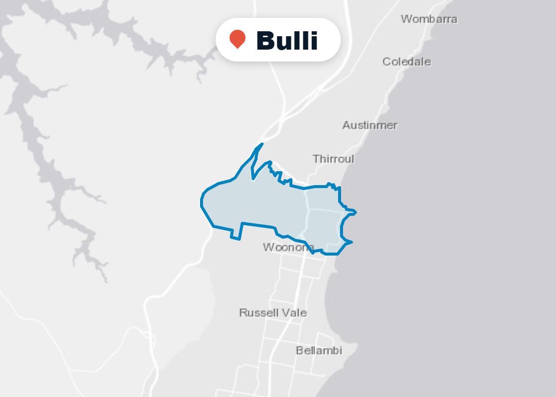 Map of Mr Splash plumbing service area in Bulli