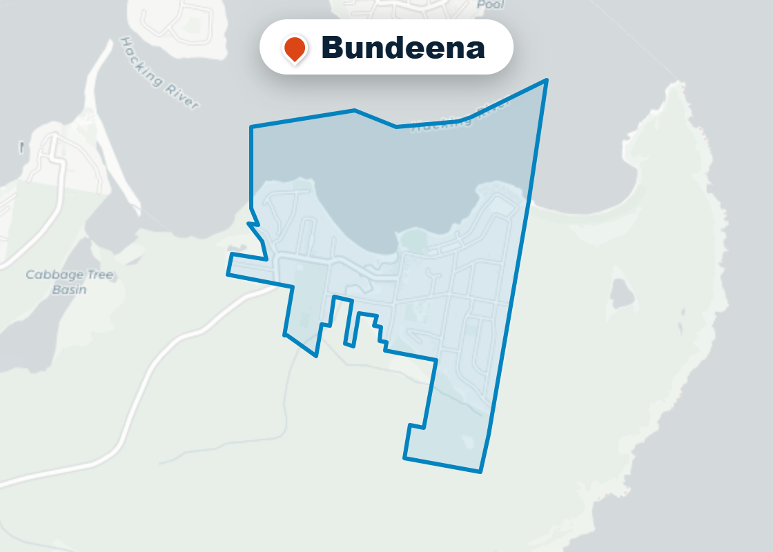 Map of Mr Splash plumbing service area in Bundeena