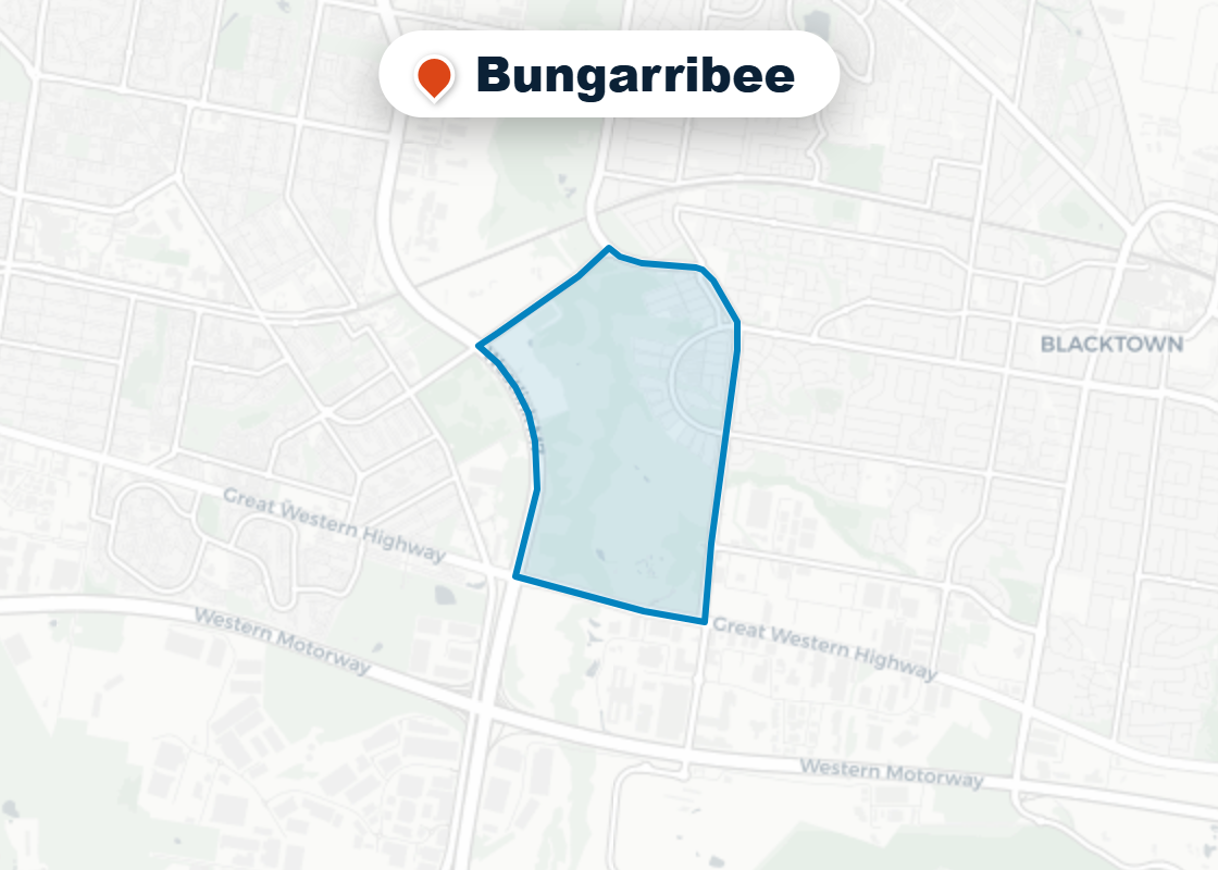 Map of Mr Splash plumbing service area in Bungarribee