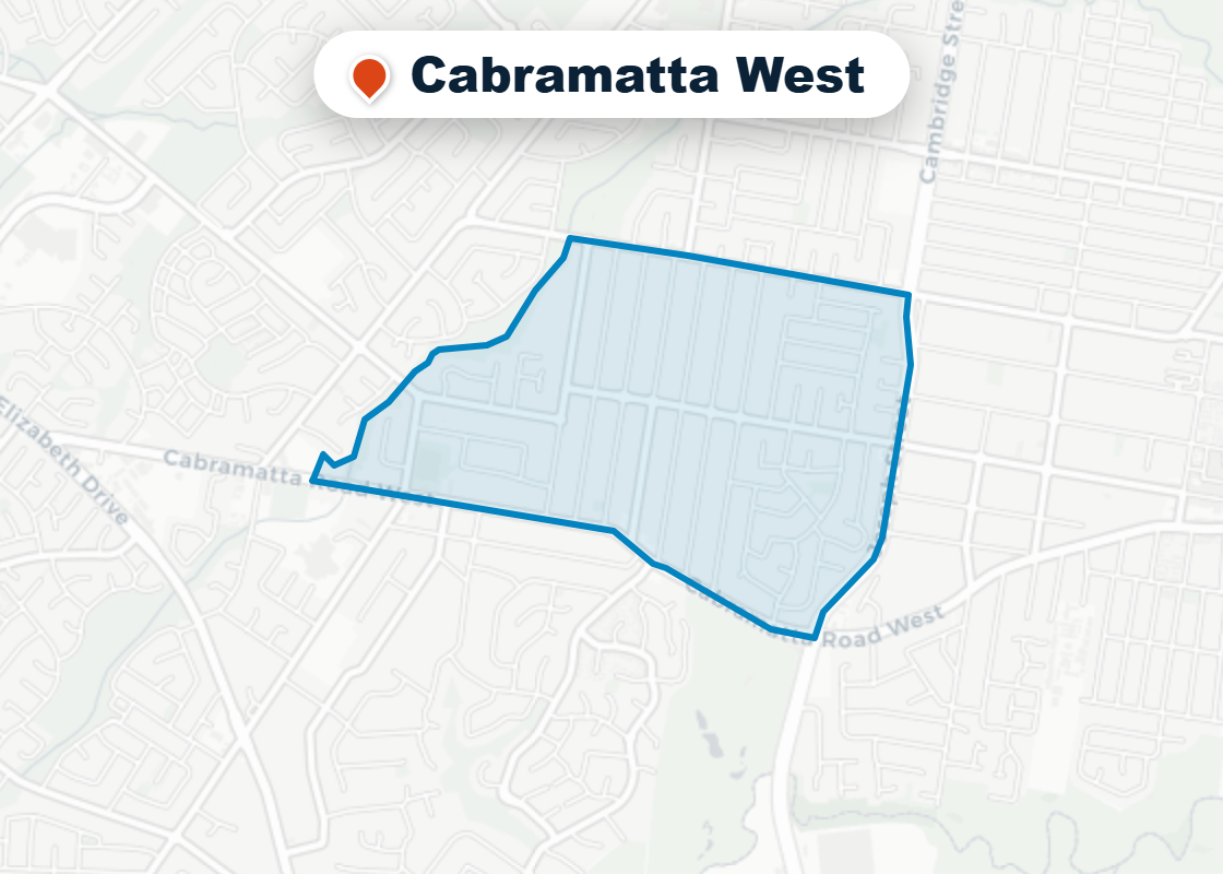Map of Mr Splash plumbing service area in Cabramatta West