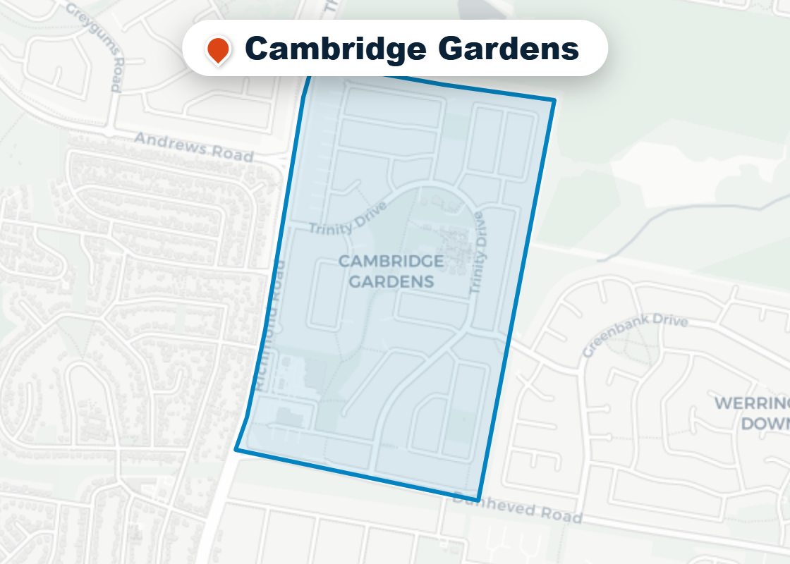 Map of Mr Splash plumbing service area in Cambridge Gardens