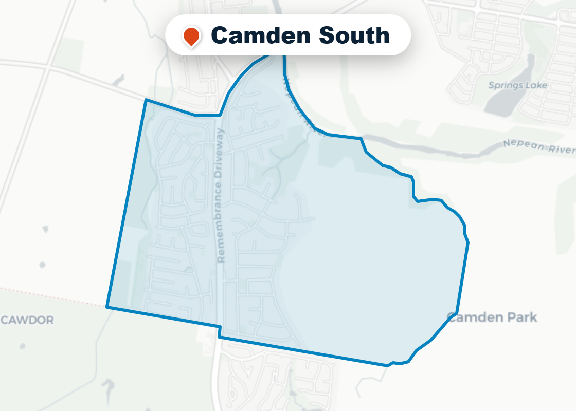 Map of Mr Splash plumbing service area in Camden South