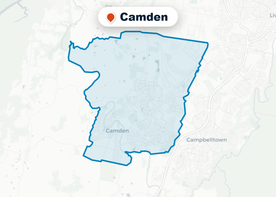 Map of Mr Splash plumbing service area in Camden