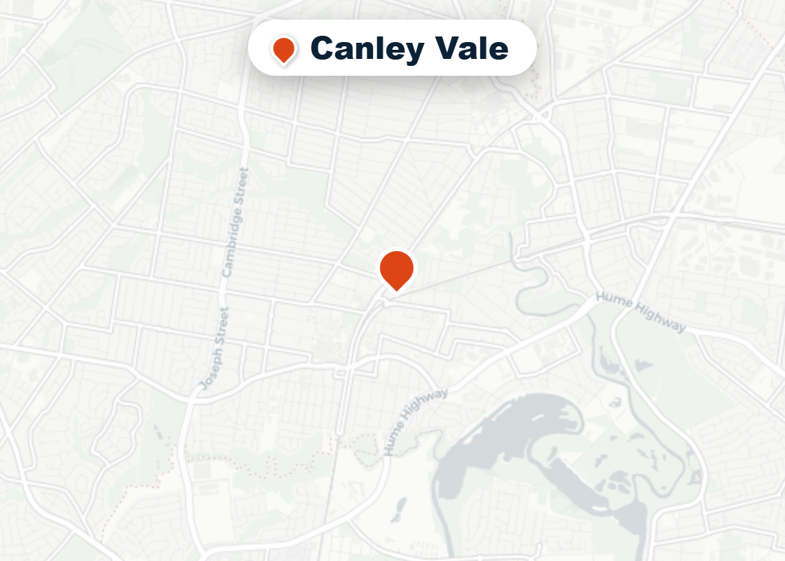 Map of Mr Splash plumbing service area in Canley Vale