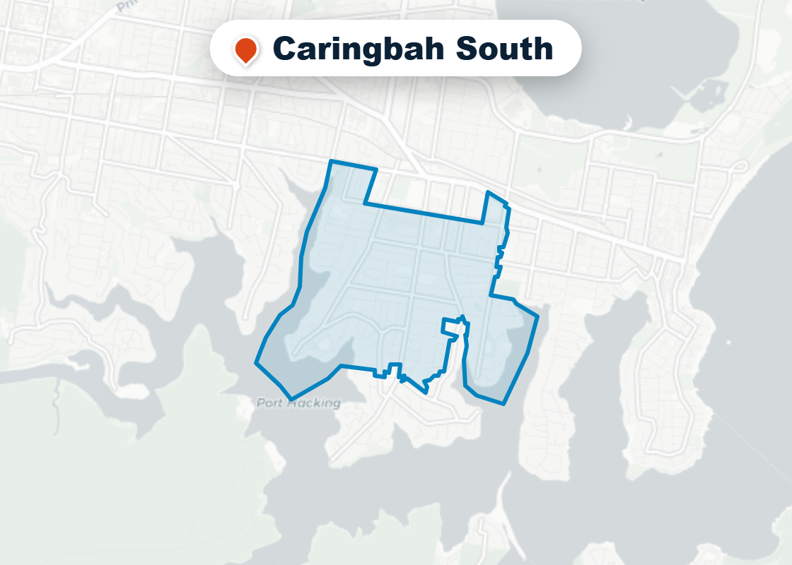 Map of Mr Splash plumbing service area in Caringbah South