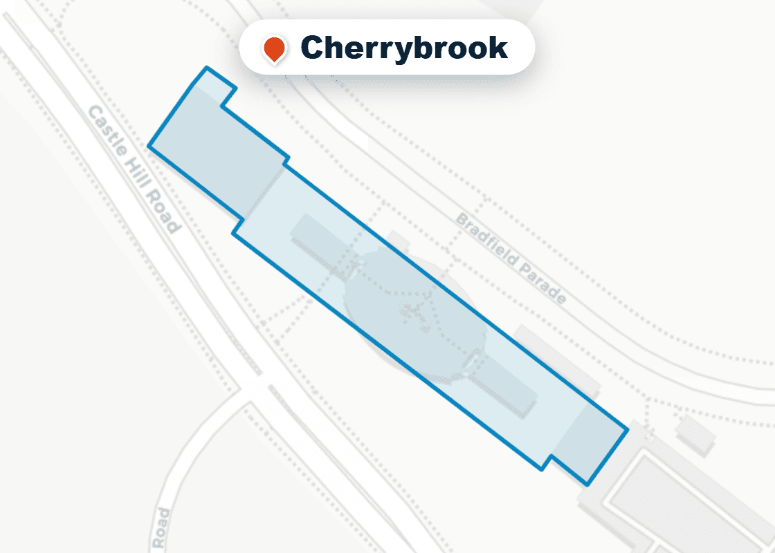 Map of Mr Splash plumbing service area in Cherrybrook