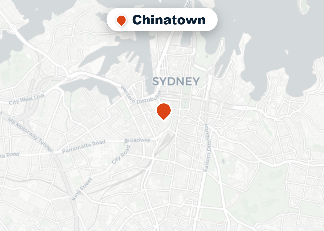 Map of Mr Splash plumbing service area in Chinatown