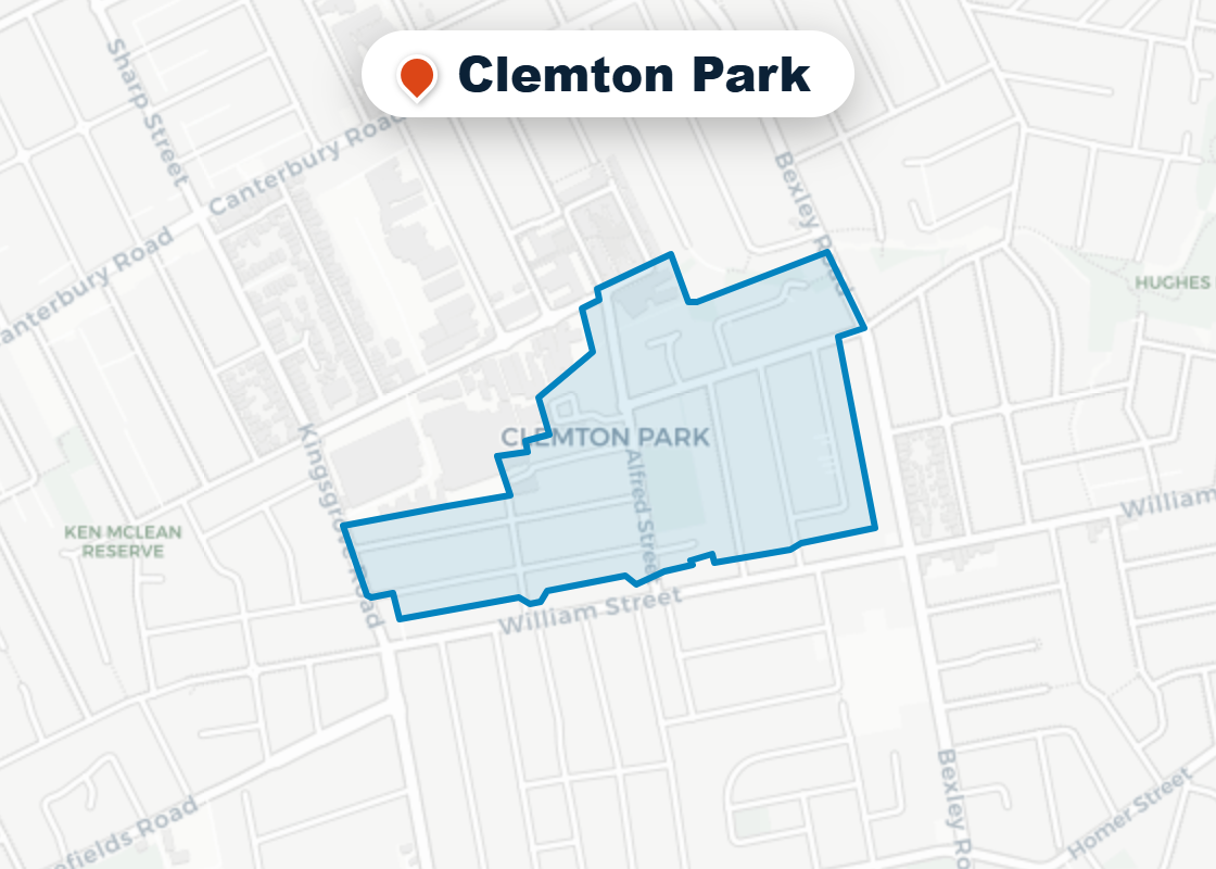 Map of Mr Splash plumbing service area in Clemton Park