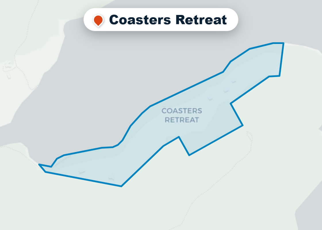 Map of Mr Splash plumbing service area in Coasters Retreat