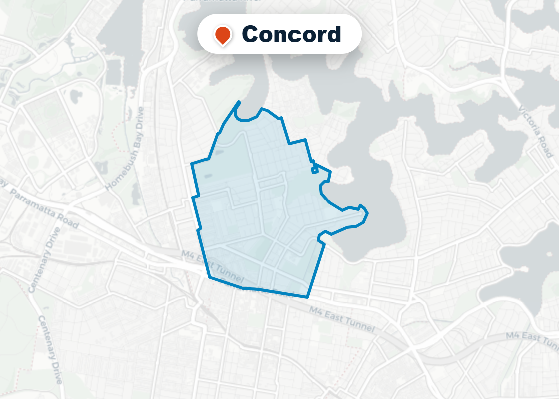 Map of Mr Splash plumbing service area in Concord