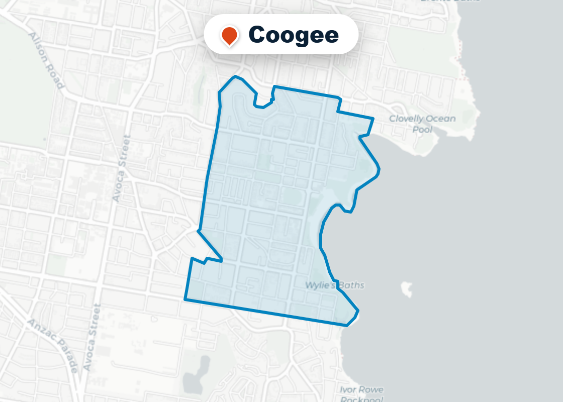 Map of Mr Splash plumbing service area in Coogee