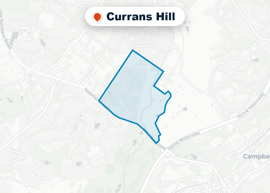 Map of Mr Splash plumbing service area in Currans Hill