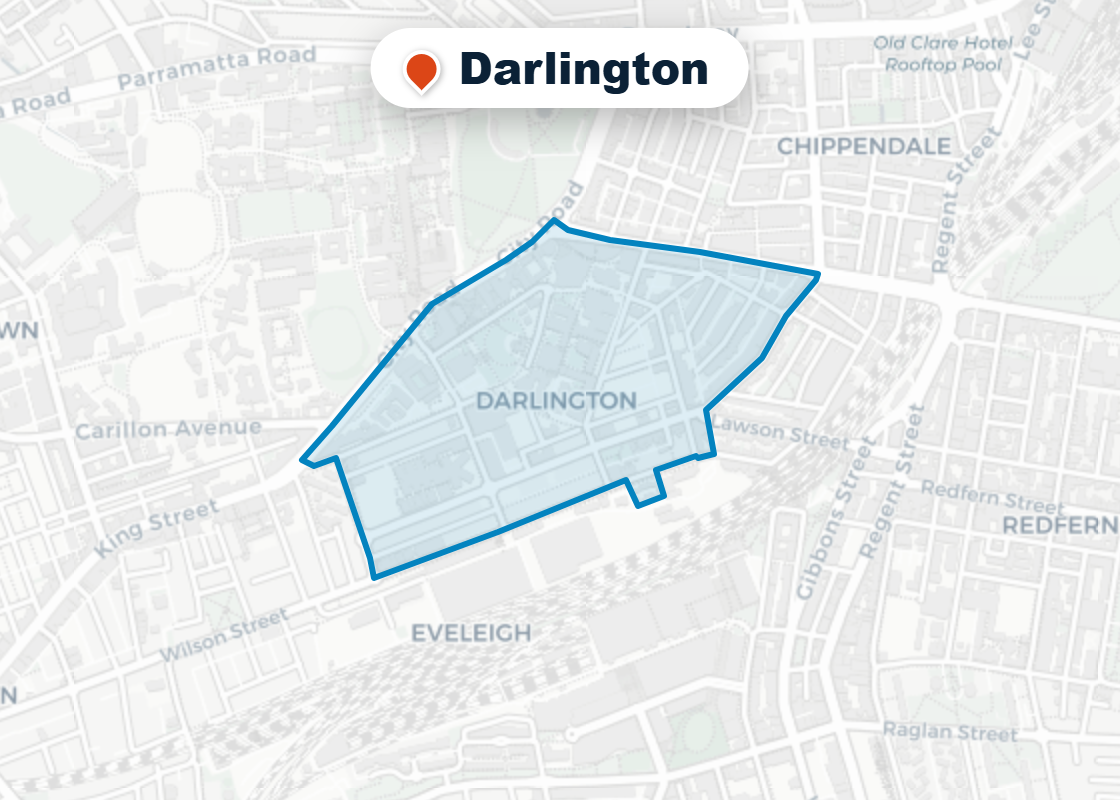 Map of Mr Splash plumbing service area in Darlington