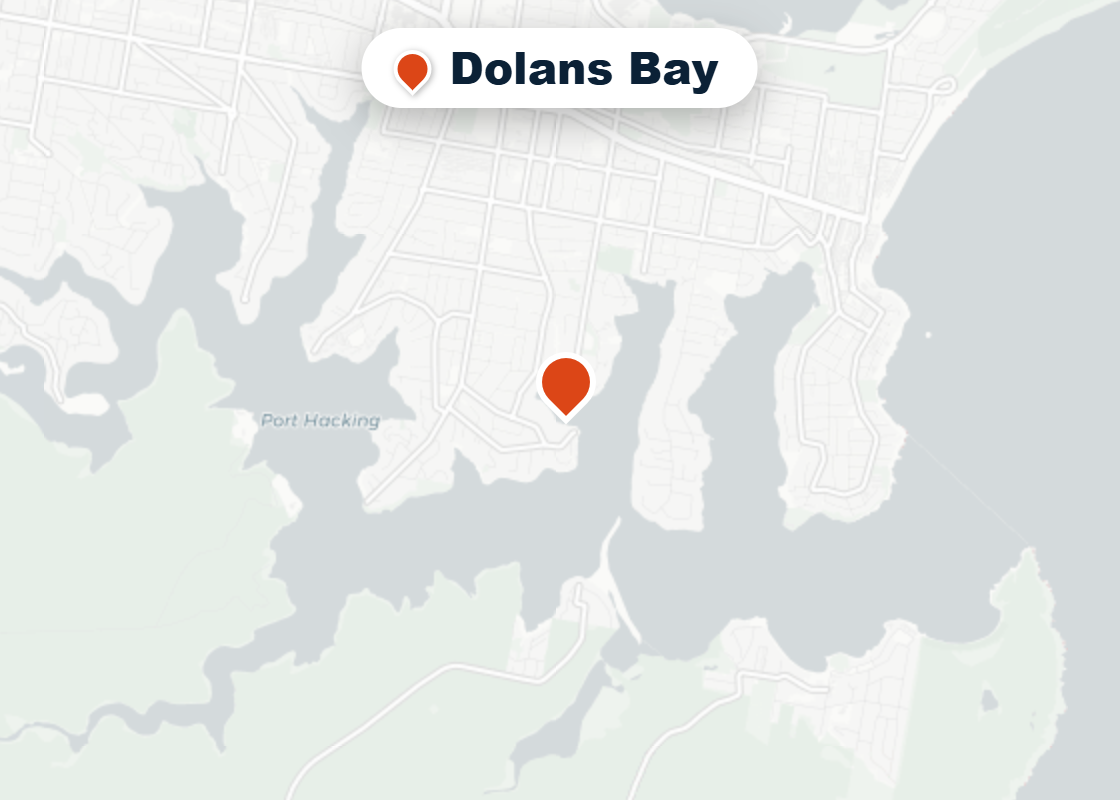 Map of Mr Splash plumbing service area in Dolans Bay