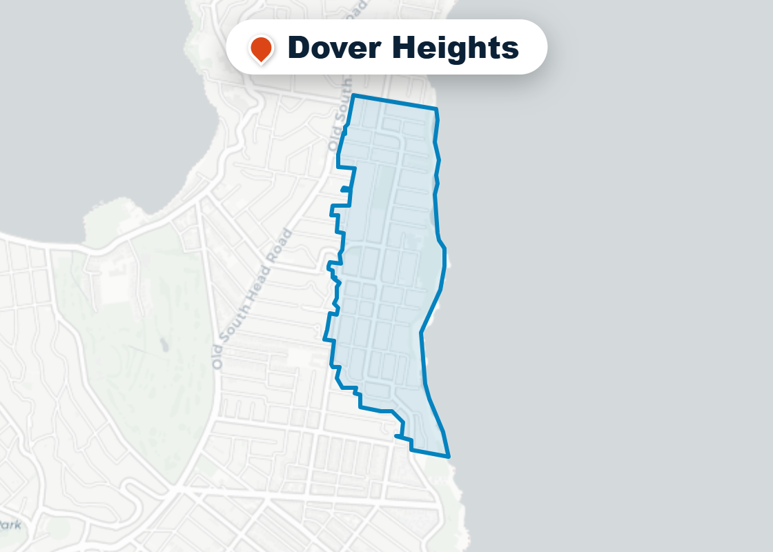 Map of Mr Splash plumbing service area in Dover Heights