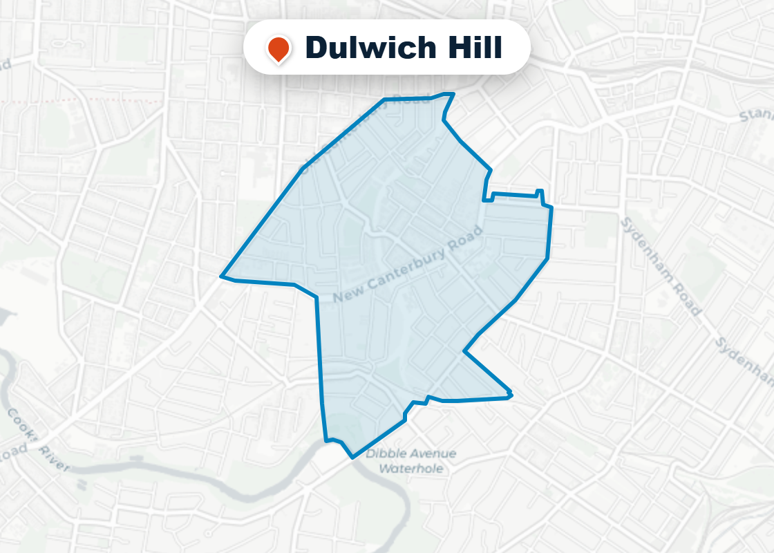 Map of Mr Splash plumbing service area in Dulwich Hill