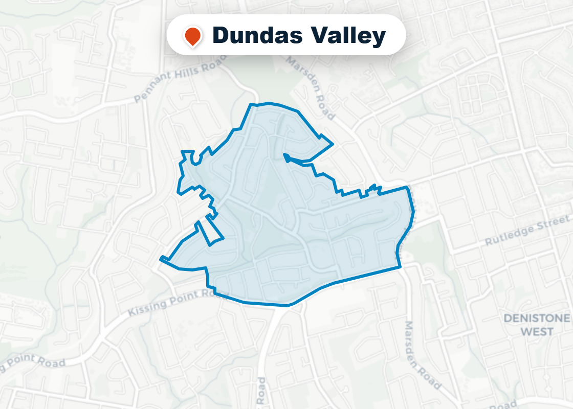 Map of Mr Splash plumbing service area in Dundas Valley