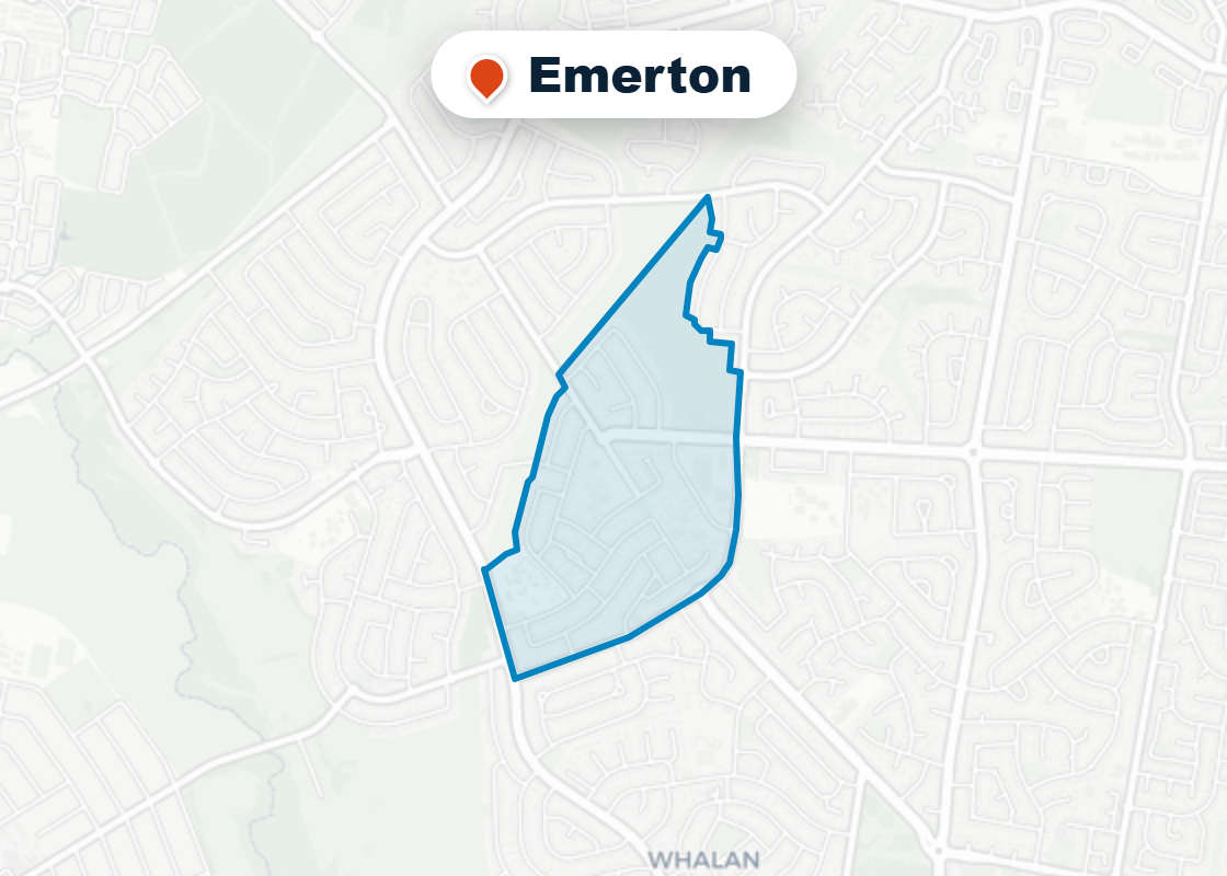 Map of Mr Splash plumbing service area in Emerton