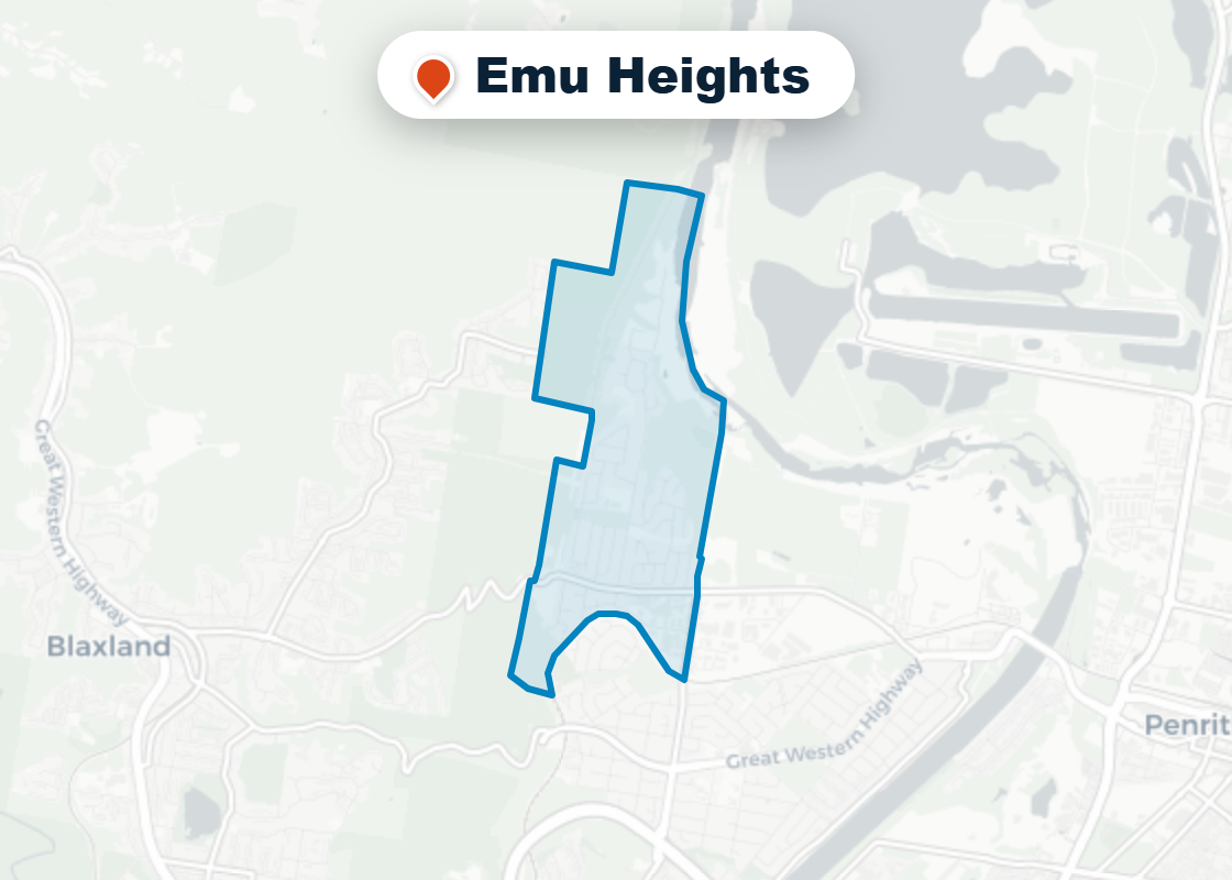 Map of Mr Splash plumbing service area in Emu Heights