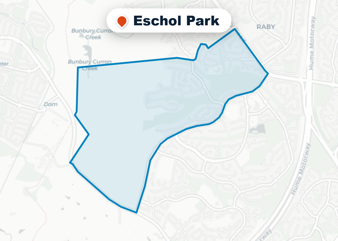 Map of Mr Splash plumbing service area in Eschol Park