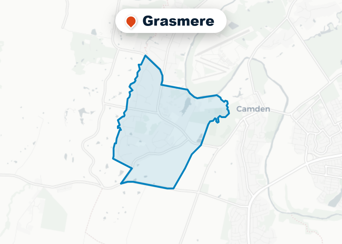 Map of Mr Splash plumbing service area in Grasmere