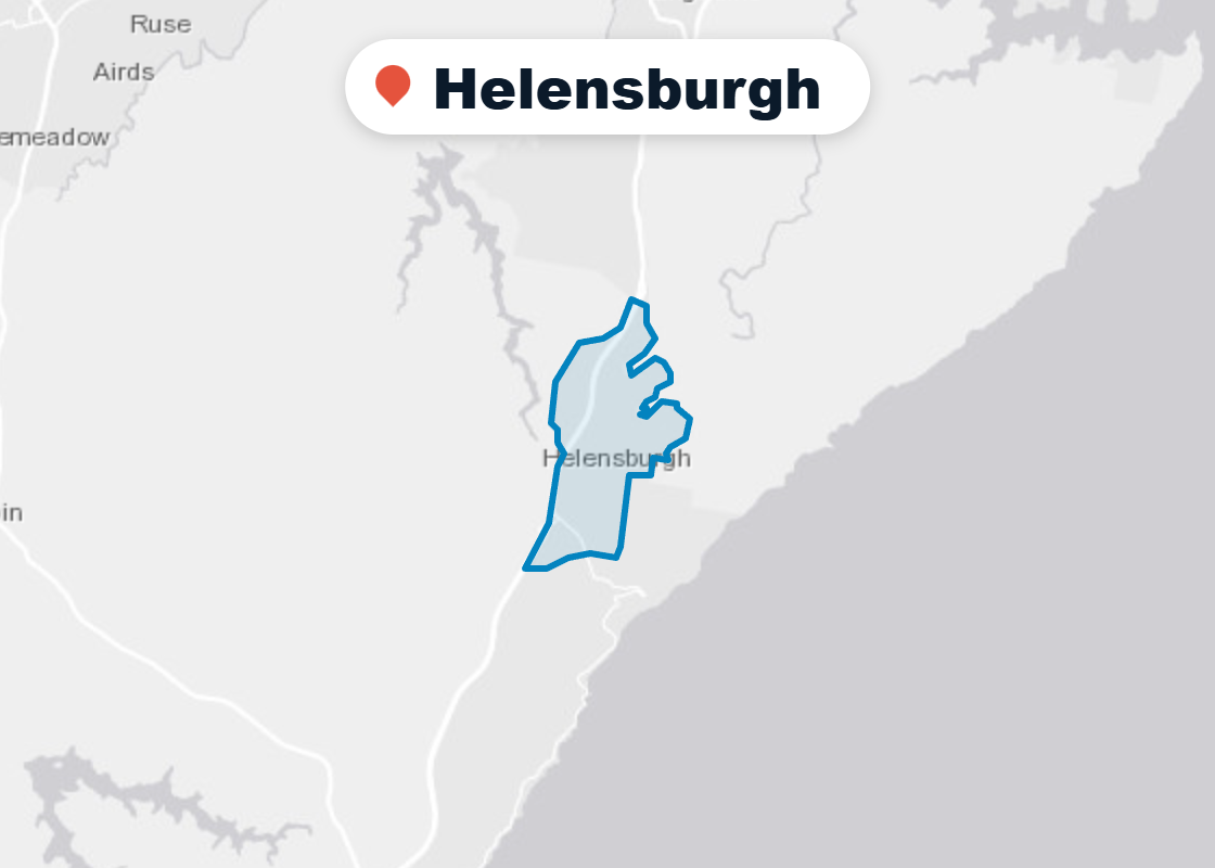 Map of Mr Splash plumbing service area in Helensburgh
