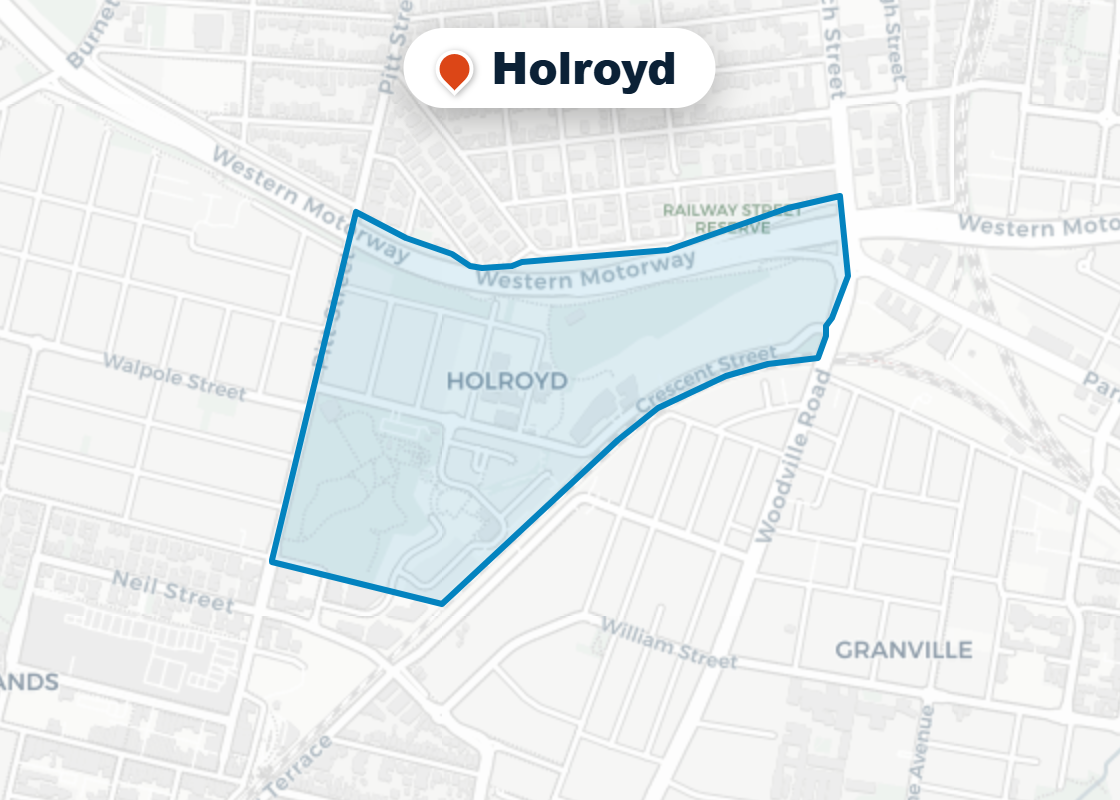 Map of Mr Splash plumbing service area in Holroyd