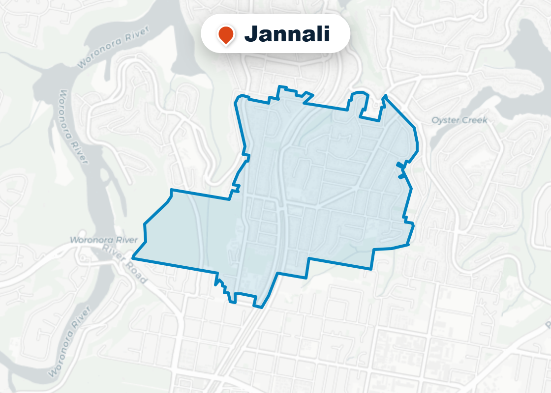 Map of Mr Splash plumbing service area in Jannali