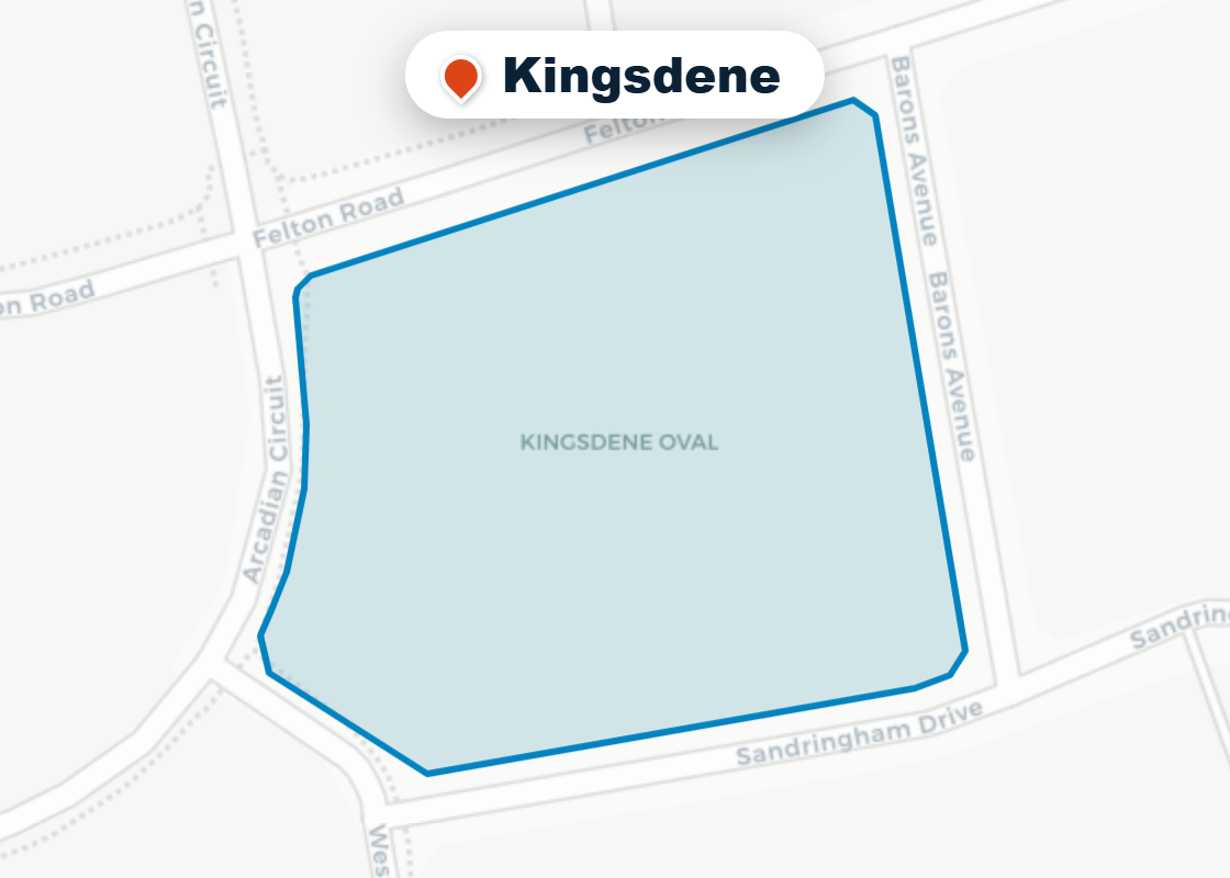 Map of Mr Splash plumbing service area in Kingsdene