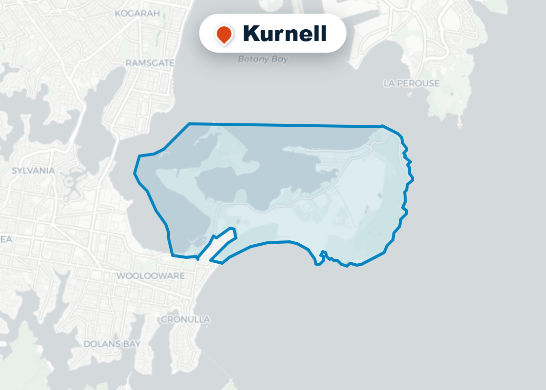 Map of Mr Splash plumbing service area in Kurnell