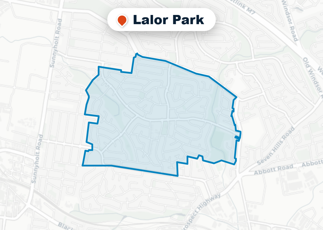 Map of Mr Splash plumbing service area in Lalor Park