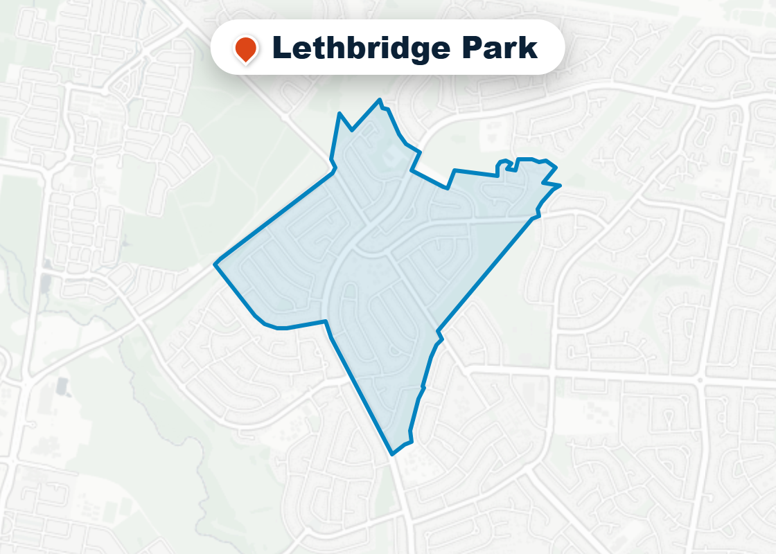 Map of Mr Splash plumbing service area in Lethbridge Park
