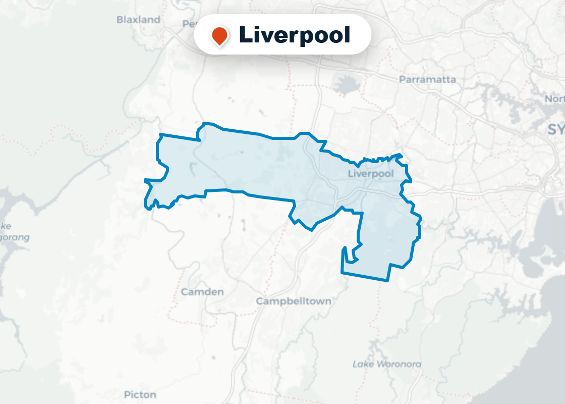 Map of Mr Splash plumbing service area in Liverpool