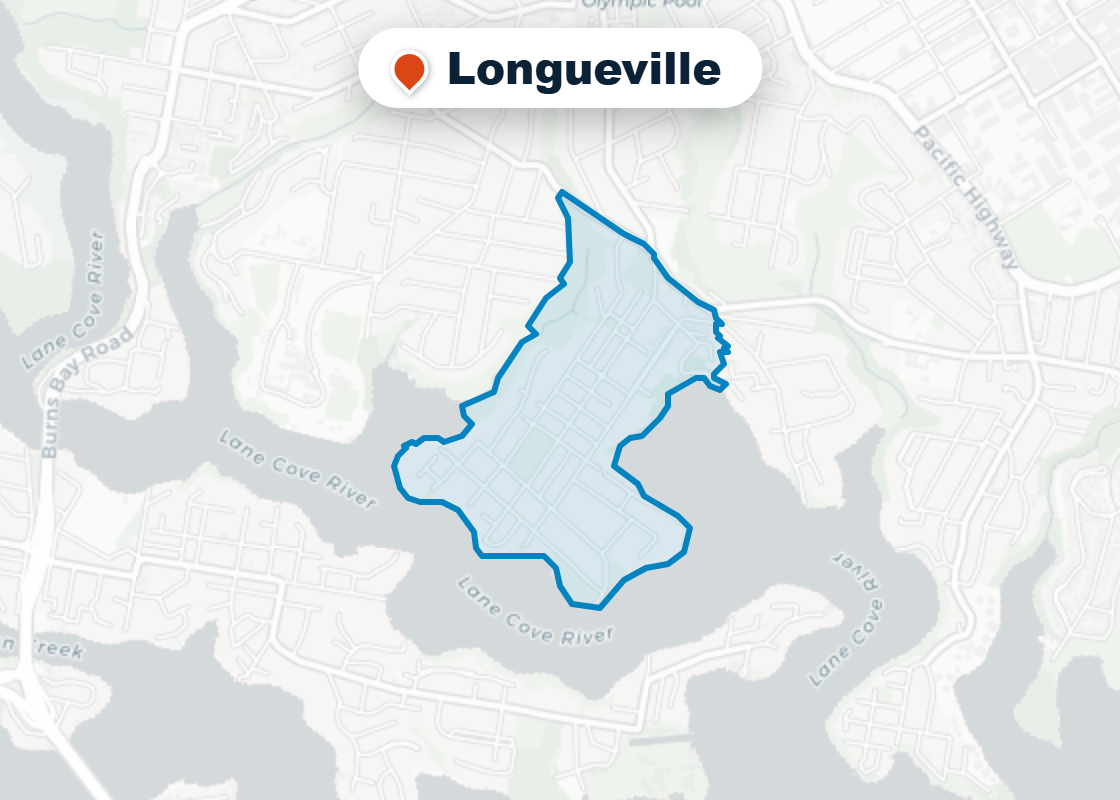 Map of Mr Splash plumbing service area in Longueville