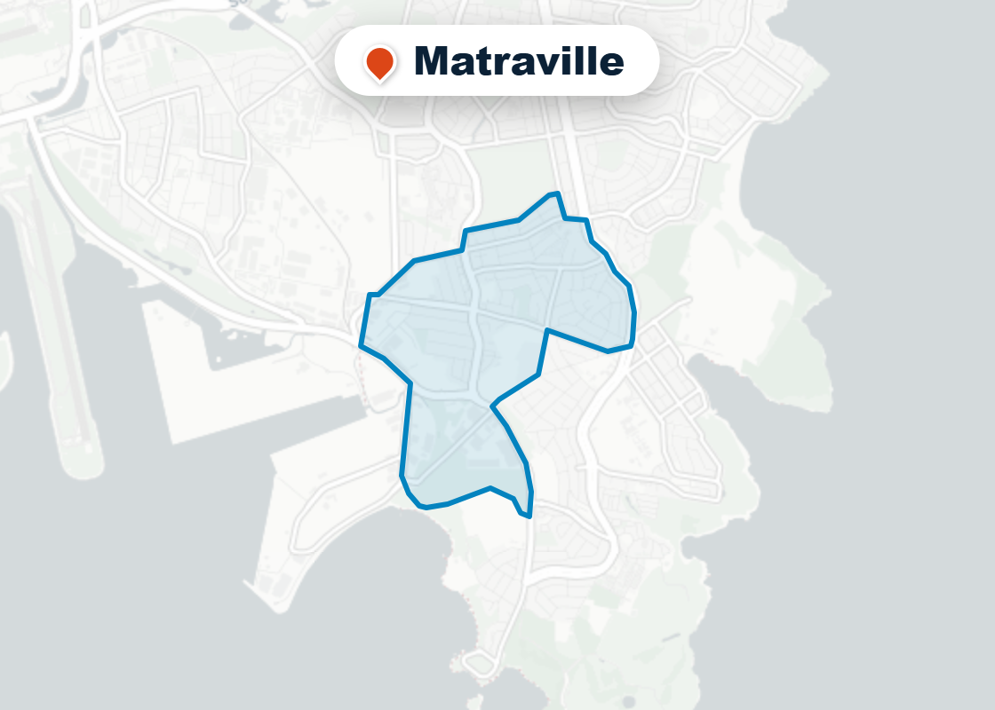 Map of Mr Splash plumbing service area in Matraville