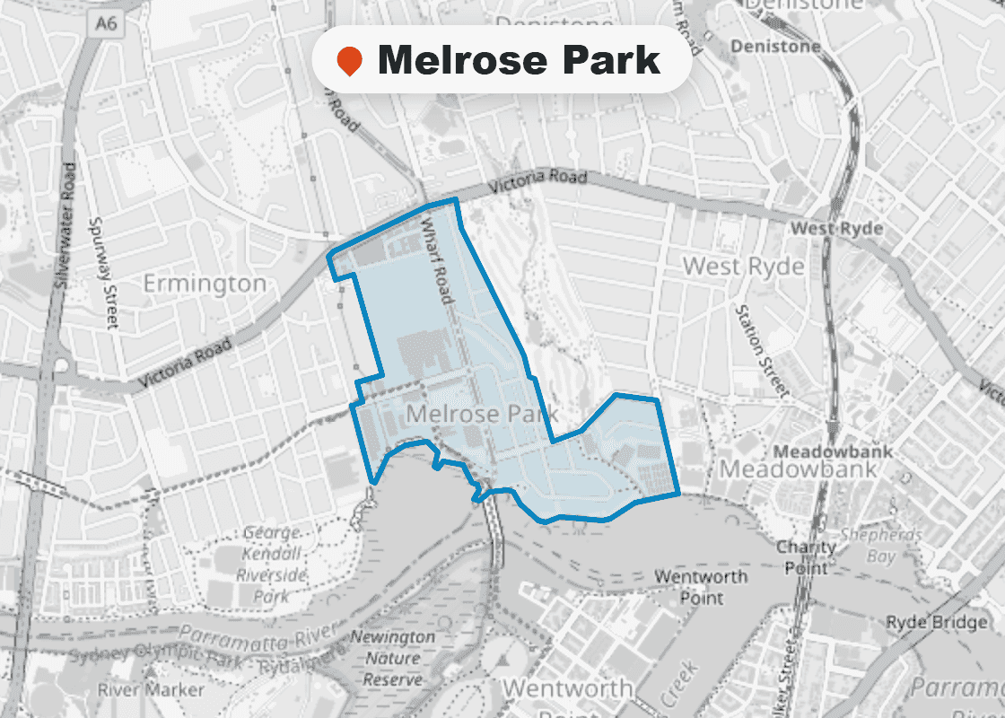 Map of Mr Splash plumbing service area in Melrose Park